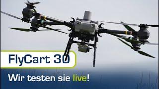 Flug der neuen Riesendrohne – Livetest mit Lastentransport!