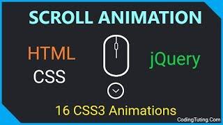 Cool Animation on Scroll, On Scroll Animation CSS, Scroll Animation jQuery, UI Animation, 16 Animate