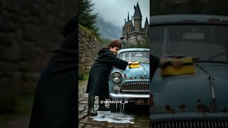 Used to wash Uncle Dursley’s car. Now I wash my own—at Hogwarts. #harrypotter #ai #shorts #potter