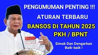 PERATURAN BANSOS PKH & BPNT TAHUN 2025 | PKH BPNT JANUARI 2025 KAPAN CAIR