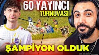 60 YOUTUBER BİR ARADA!! BÜYÜK YAYINCI TURNUVASINDA ŞAMPİYON OLDUK  | PUBG MOBILE