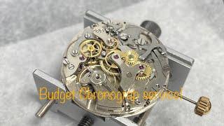 Budget Chronograph watch service: Landeron 48