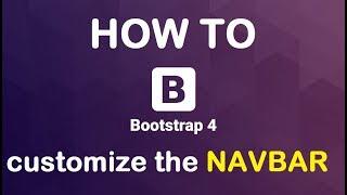 HOW TO change the bootstrap 4 NAVBAR background color.