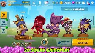 Zooba Squad 20 Jade Duke Elaine Caly Edna Poe Rocky Maxed Gameplay