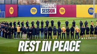 MINUTE’S SILENCE IN MEMORY OF DOCTOR MIÑARRO | FC Barcelona Training 