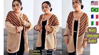 Wow NUEVO PATRON A CROCHET para tejer CARDIGAN PASO A PASO | Mari Rolón