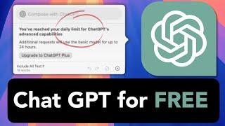 ChatGPT for ,,FREE” in MacOS 15.2. Need subscription to ,,PAID” GPT Plus. What is the daily limit?