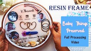 தமிழில் Baby details frame full tutorial | Resin art tutorial Tamil| Umblical cord Preservation|