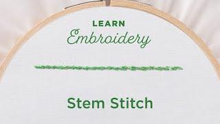 Embroidery 101:  How to Embroider a Stem Stitch