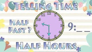 Telling Half Past Time - Quiz Game Activity