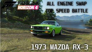 1973 Mazda RX-3 All Engine Swap Top Speed Battle - Forza Horizon 4