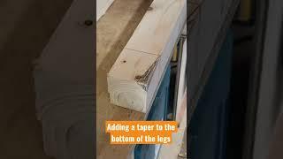 Creating a taper to the bottom of furniture legs  #woodwork #woodworking #woodworker #chisel