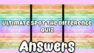 'Ultimate Spot the Difference' Quiz Answers | Quiz Diva