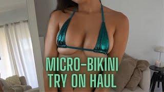 Micro Bikini Try-On Haul [4K] Bikini Review with Mila