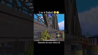 1 vs 4 failed@MuFasa Gaming#bgmi #pubgmobile #shorts #shortvideo#viralshorts