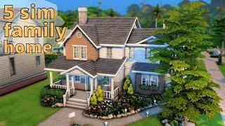 Дом для семьи из 5 симов│Строительство│5 Sim Family Home│SpeedBuild│NO CC [The Sims 4]