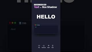 Text vs Box Shadow in CSS #css #coding #Glowing #text #shadow  #frontenddeveloper #Website