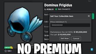 HOW TO SELL ROBLOX LIMITEDS WITHOUT PREMIUM!!