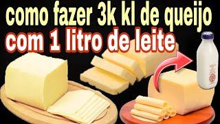 FAÇA 3 QUILOS DE QUEIJO COM 1 LITRO DE LEITE VEJAM 