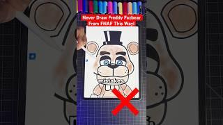 Never Draw Freddy Fazbear THIS Way!  FNAF #shorts #fnaf #art