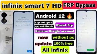 Infinix Smart 7 HD FRP Bypass Android 11/12 | Infinix (X6516) Google Account Bypass Without Pc | new