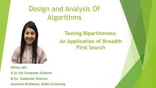 L - 5.5 : Testing Bipartiteness Using BFS | Graph Algorithms Simplified