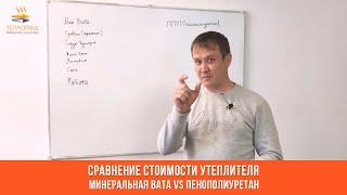 Сравнение стоимости минваты и пенополиуретана. Чем утеплить дом?