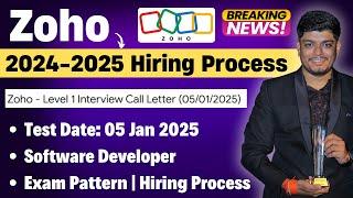 Zoho Biggest Hiring | Exam Date: 5 Jan 2025 | Software Developer Hiring Process | BATCH: 2025-2021