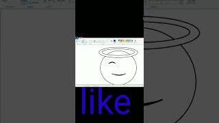 How to draw angel emoji in computer #drawing #short @BeingNandish