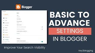 All Basic To Advanced SEO Settings In Blogger ️ Blogger SEO Settings For Beginners