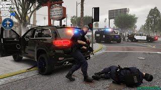 GTA V - LSPDFR 0.4.9 - LSPD/LAPD - Gang Unit - Terrorist Attack | Officer Down | Car Bomb - 4K