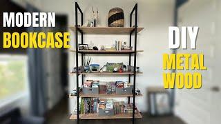 DIY Industrial Bookcase: Metal & Wood Fusion | Freedom Fabrication