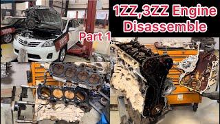 3ZZ-FE 1.6L Engine Disassembly Of Toyota Corolla