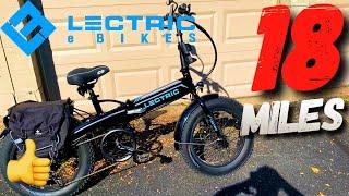 Lectric XP  E-Bike Range Test Full Throttle No Pedaling 170 lb Rider