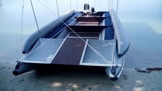 Трап для надувного катамарана | Inflatable catamaran gangway TRAVEL XXL BOATHOUSE