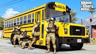 SWAT UNDER SCHOOL BUS COVER! ► GTA 5 Police Mod (LSPDFR)