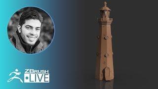 (Part 1) How to Create a Lighthouse in ZBrush - Pablo Munoz Gomez