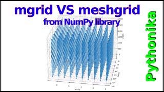 Numpy Mgrid and Meshgrid. Conversion between Meshgrid and Mgrid