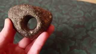 Ancient stone tools and Indian artifacts-fish net weight
