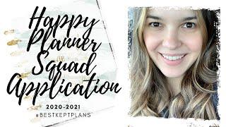 Happy Planner Squad Application 2020-2021