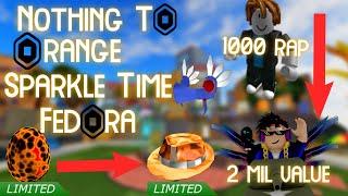 [Roblox Trading] Nothing To Orange Sparkle Time Fedora, Trading Series (Pt.1)