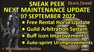 Free Rental Horse Update, Guild Arbitration System (Black Desert Online Sneak Peek 7 September 2022)