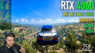 RTX 4060 - Forza Horizon 5 - 1080p, 1440p, 4K, 8K