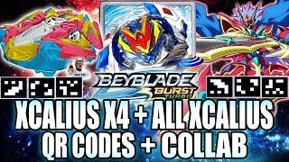 XCALIUS X4 QR CODE + ALL XCALIUS COLLAB! BEYBLADE BURST TURBO APP