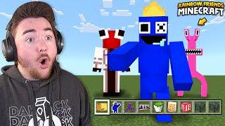 PLAYING THE RAINBOW FRIENDS MINECRAFT MOD... (so amazing)