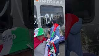 Tagging up another bus during the protest in downtown LA #shotbydre #downtownmac #fukice #fuktrump