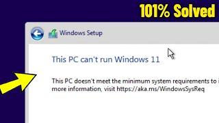 This PC can't run Windows 11 - Bypass Secure Boot & TPM - How To Fix this pc doesn't meet minimum 