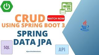 Spring Boot 3 JPA CRUD operation | Rest API | JPA | Hibernate | In Memory H2 Database