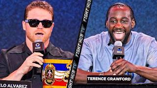 Canelo vs Terence Crawford Heated Press Conference & Face Off Video from New York
