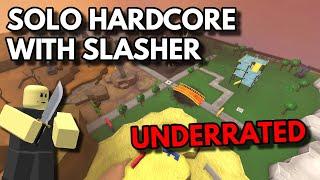 SOLO HARDCORE WITH SLASHER | ROBLOX Tower Defense Simulator